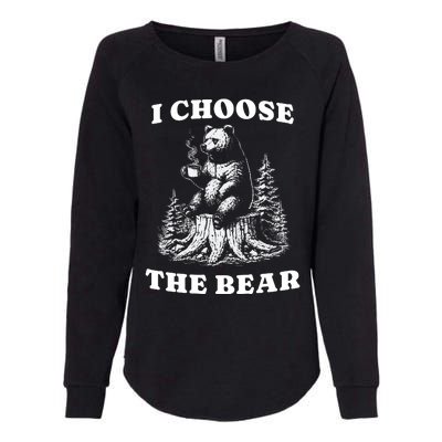 I Choose The Bear Womens California Wash Sweatshirt