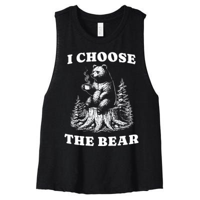 I Choose The Bear Women's Racerback Cropped Tank