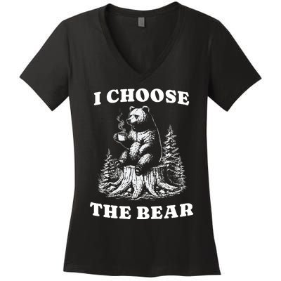 I Choose The Bear Women's V-Neck T-Shirt