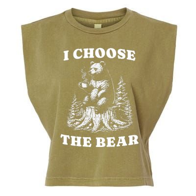 I Choose The Bear Garment-Dyed Women's Muscle Tee