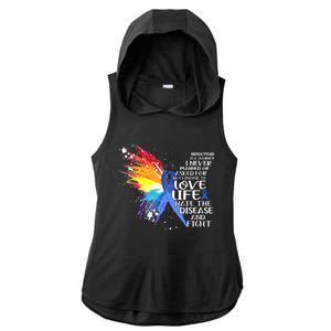 I Choose To Love Life And Fight Meaningful Gift Ladies PosiCharge Tri-Blend Wicking Draft Hoodie Tank