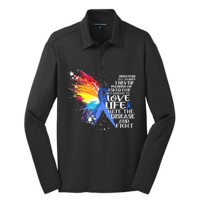 I Choose To Love Life And Fight Meaningful Gift Silk Touch Performance Long Sleeve Polo