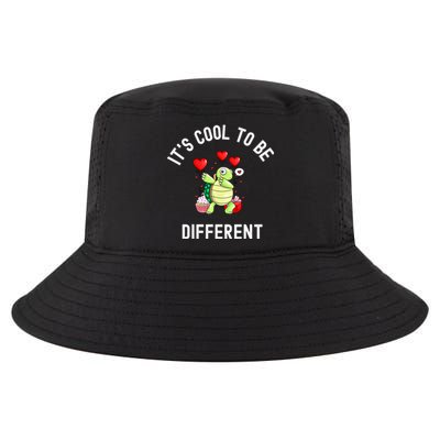 ItS Cool To Be Different Autism Awareness Dabbing Turtle Gift Cool Comfort Performance Bucket Hat