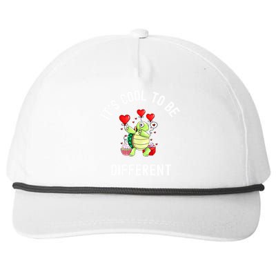 ItS Cool To Be Different Autism Awareness Dabbing Turtle Gift Snapback Five-Panel Rope Hat