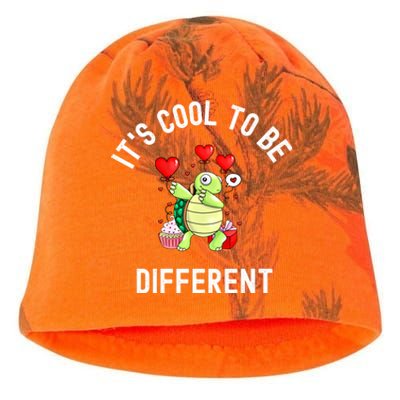 ItS Cool To Be Different Autism Awareness Dabbing Turtle Gift Kati - Camo Knit Beanie