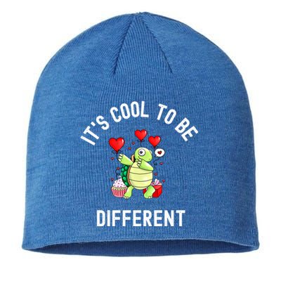 ItS Cool To Be Different Autism Awareness Dabbing Turtle Gift Sustainable Beanie