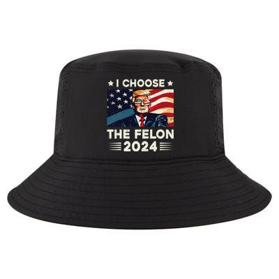 I Choose The Felon 2024 Funny Republican Patriotic Cool Comfort Performance Bucket Hat