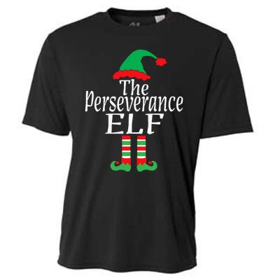 Inspirational Christmas The Perseverance Elf Encouragement Cooling Performance Crew T-Shirt