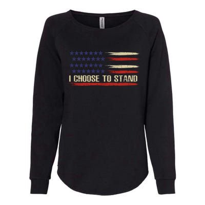 I Choose To Stand Great Gift Pledge Of Allegiance American Flag Gift Womens California Wash Sweatshirt