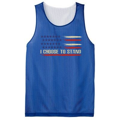 I Choose To Stand Great Gift Pledge Of Allegiance American Flag Gift Mesh Reversible Basketball Jersey Tank