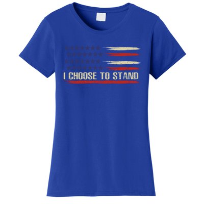 I Choose To Stand Great Gift Pledge Of Allegiance American Flag Gift Women's T-Shirt