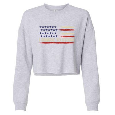 I Choose To Stand Great Gift Pledge Of Allegiance American Flag Gift Cropped Pullover Crew