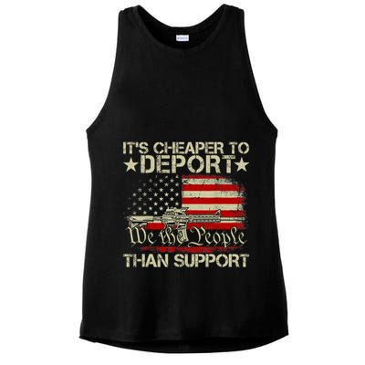 ItS Cheaper To Deport Than Support Ladies PosiCharge Tri-Blend Wicking Tank