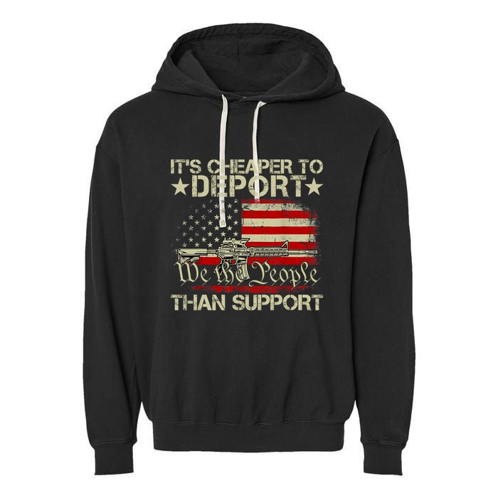 ItS Cheaper To Deport Than Support Garment-Dyed Fleece Hoodie