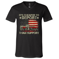 ItS Cheaper To Deport Than Support V-Neck T-Shirt