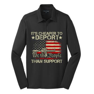 ItS Cheaper To Deport Than Support Silk Touch Performance Long Sleeve Polo