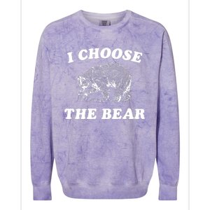 I Choose The Bear Colorblast Crewneck Sweatshirt