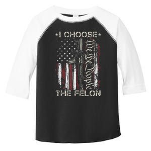 I Choose The Felon Funny Trump 2024 Voting Convicted Felon Toddler Fine Jersey T-Shirt