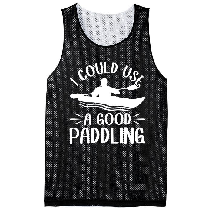 I Could Use A Good Paddling Kayak Canoe Kayaking Meaningful Gift Mesh Reversible Basketball Jersey Tank