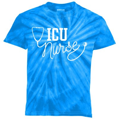 Intensive Care Unit Nurse Icu Nurse Gift Kids Tie-Dye T-Shirt