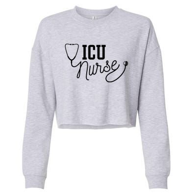 Intensive Care Unit Nurse Icu Nurse Gift Cropped Pullover Crew