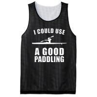 I Could Use A Good Paddling Funny Kayak Mesh Reversible Basketball Jersey Tank