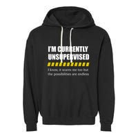 IM Currently Unsupervised I Know It Scares Me Too But The Possibilities Are End Garment-Dyed Fleece Hoodie