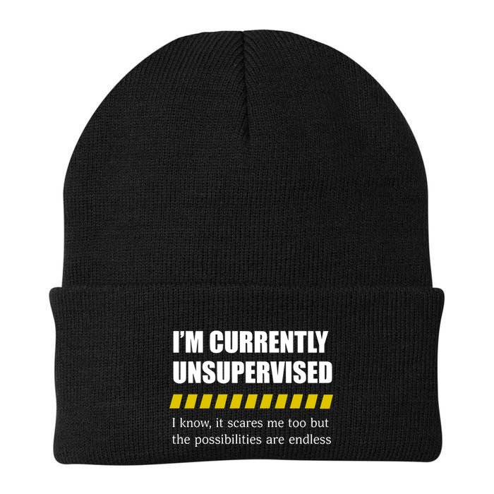 IM Currently Unsupervised I Know It Scares Me Too But The Possibilities Are End Beanie
