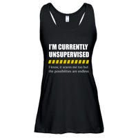 IM Currently Unsupervised I Know It Scares Me Too But The Possibilities Are End Ladies Essential Flowy Tank