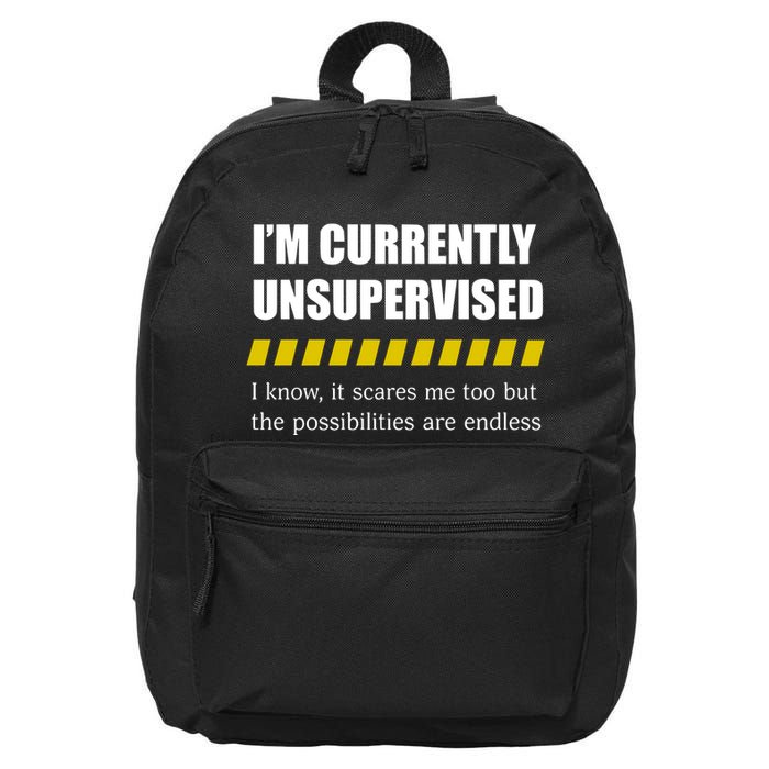 IM Currently Unsupervised I Know It Scares Me Too But The Possibilities Are End 16 in Basic Backpack
