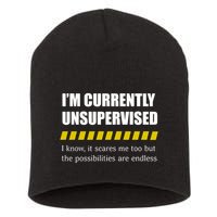 IM Currently Unsupervised I Know It Scares Me Too But The Possibilities Are End Short Acrylic Beanie