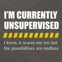 IM Currently Unsupervised I Know It Scares Me Too But The Possibilities Are End Cotton Canvas Backpack