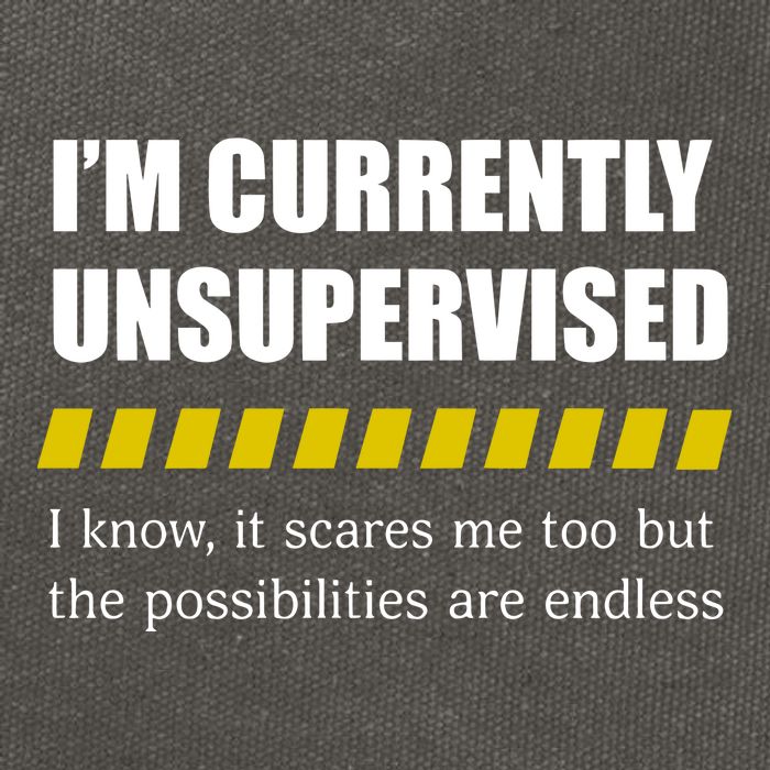 IM Currently Unsupervised I Know It Scares Me Too But The Possibilities Are End Cotton Canvas Backpack