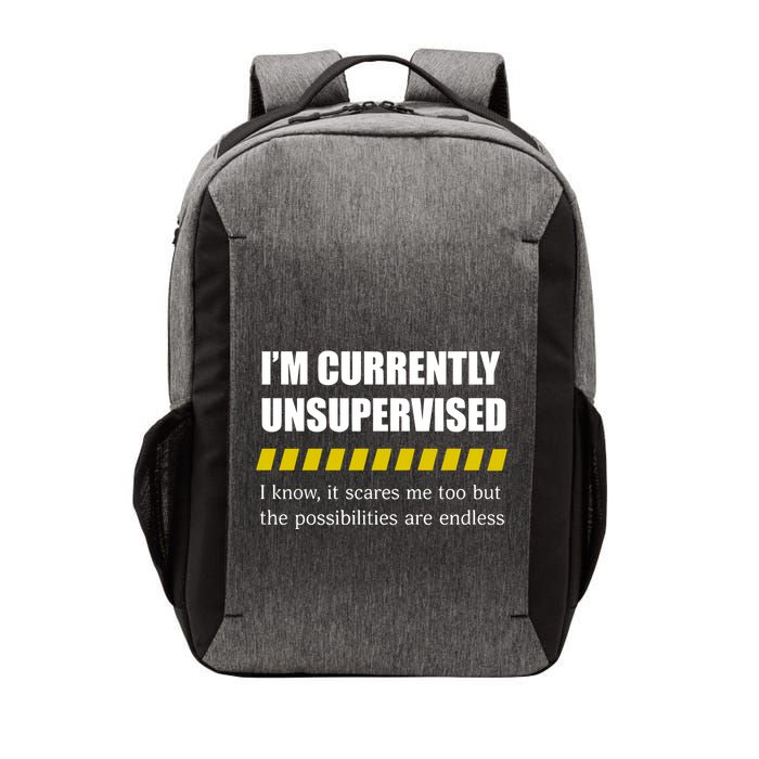 IM Currently Unsupervised I Know It Scares Me Too But The Possibilities Are End Vector Backpack