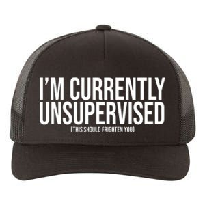 Im Currently Unsupervised This Should Frighten You Funny Yupoong Adult 5-Panel Trucker Hat