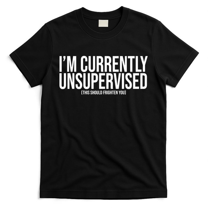 Im Currently Unsupervised This Should Frighten You Funny T-Shirt