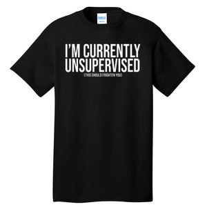 Im Currently Unsupervised This Should Frighten You Funny Tall T-Shirt