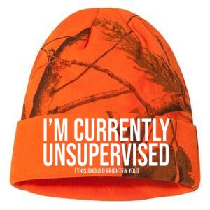 Im Currently Unsupervised This Should Frighten You Funny Kati Licensed 12" Camo Beanie