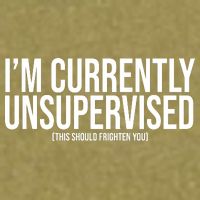 Im Currently Unsupervised This Should Frighten You Funny Garment-Dyed Women's Muscle Tee