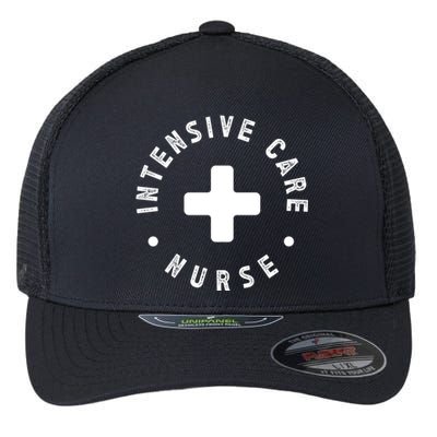 Intensive Care Unit Nurse Icu Nurse Icu Nursing Gift Flexfit Unipanel Trucker Cap