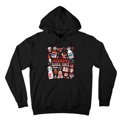 Intensive Care Unit Icu Nurse Happy ValentineS Day Retro Hoodie