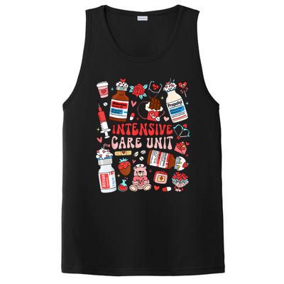 Intensive Care Unit Icu Nurse Happy ValentineS Day Retro PosiCharge Competitor Tank