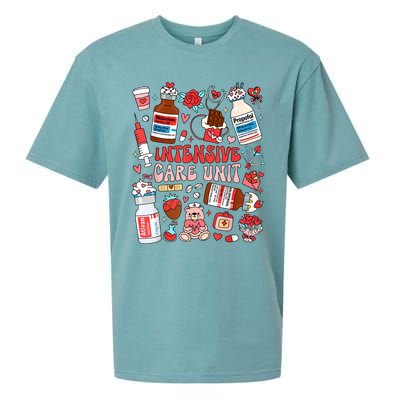 Intensive Care Unit Icu Nurse Happy ValentineS Day Retro Sueded Cloud Jersey T-Shirt