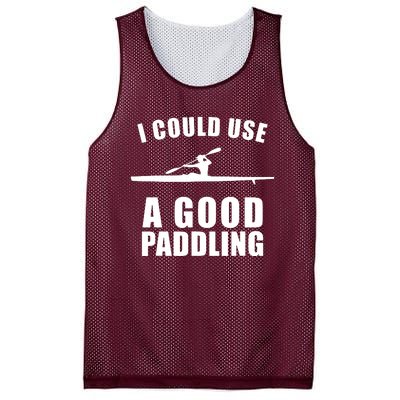 I Could Use A Good Paddling Funny Kayak Mesh Reversible Basketball Jersey Tank