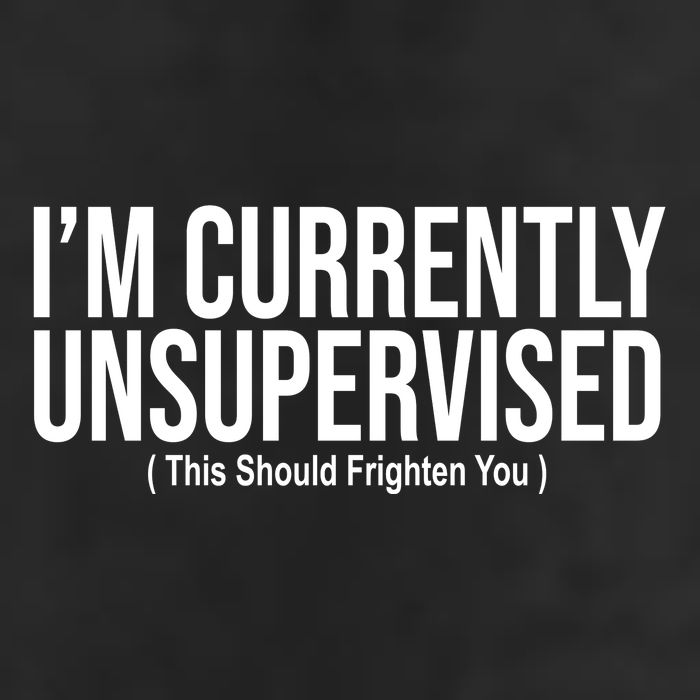 Im Currently Unsupervised This Should Frighten You Funny 7 Panel Mesh Trucker Snapback Hat