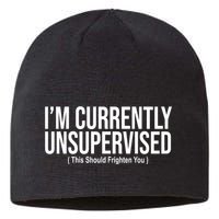 Im Currently Unsupervised This Should Frighten You Funny Sustainable Beanie