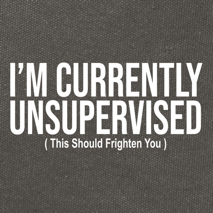 Im Currently Unsupervised This Should Frighten You Funny Cotton Canvas Backpack