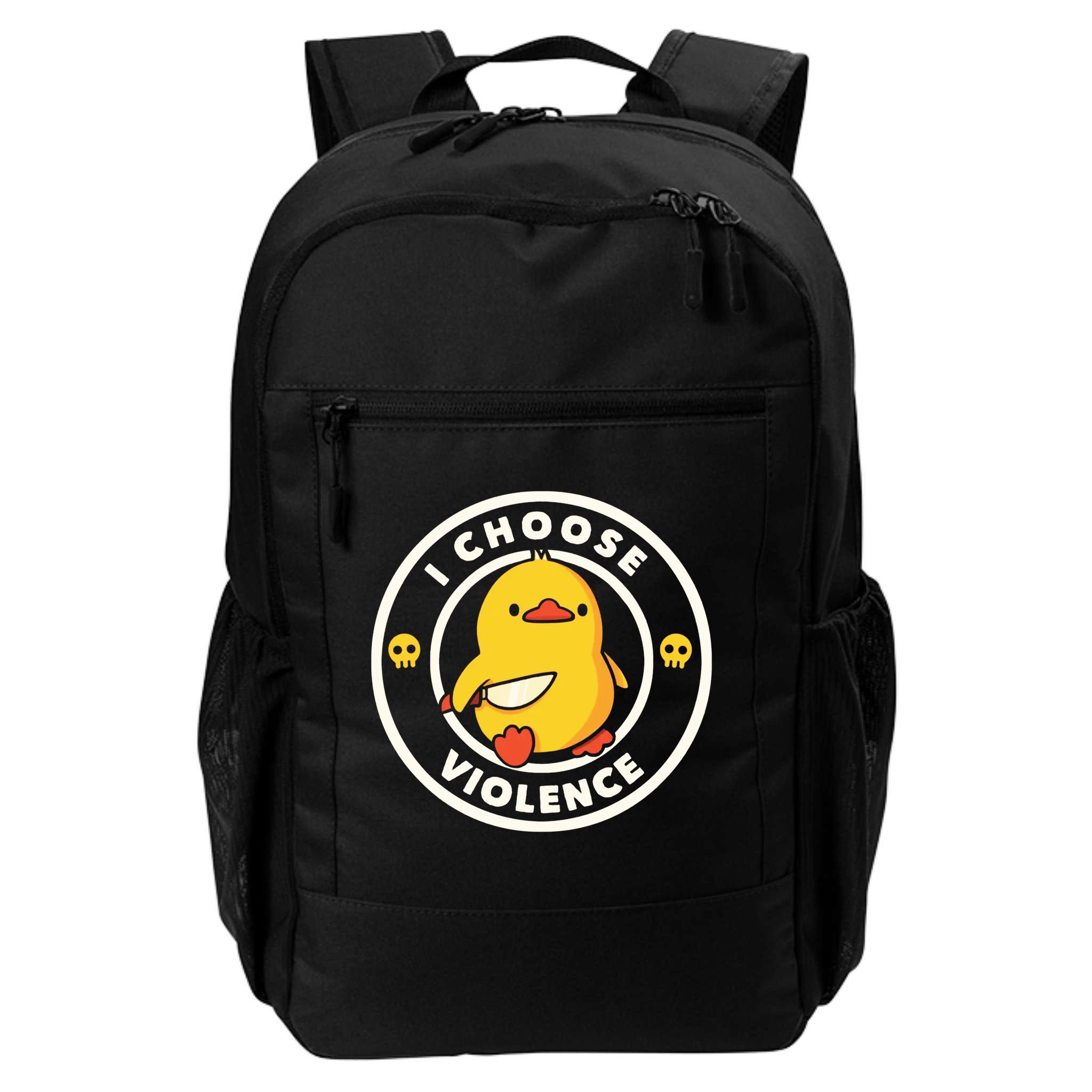 I Choose Violence Funny Duck Backpack