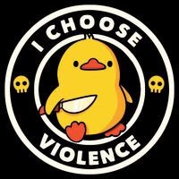 I Choose Violence Funny Duck Sustainable Bucket Hat