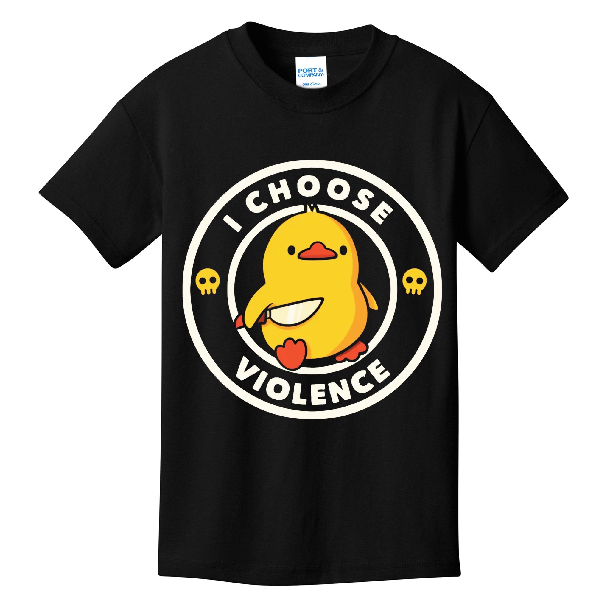 I Choose Violence Funny Duck Kids T-Shirt